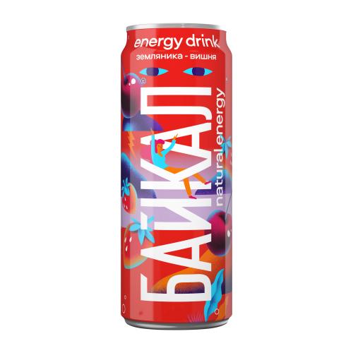 

Напиток энергетический Байкал Natural Energy земляника и вишня 450 мл