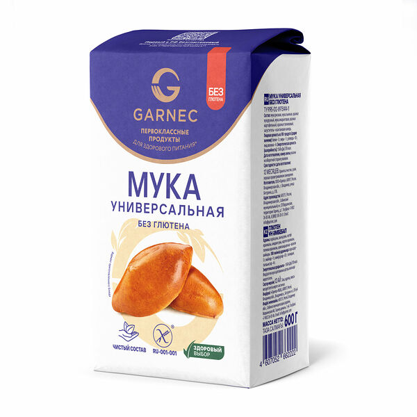 Мука Гарнец универсальная без глютена, 600г
