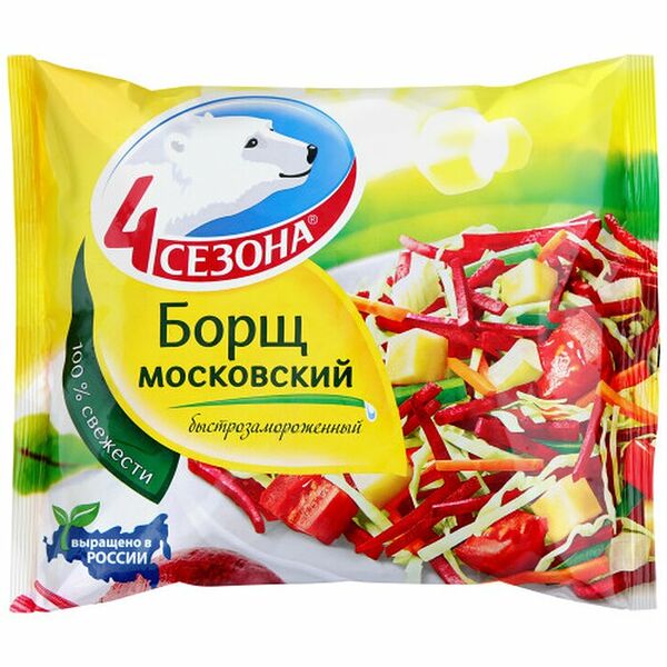 Смесь овощная 4 Сезона Борщ Московский быстрозамороженная