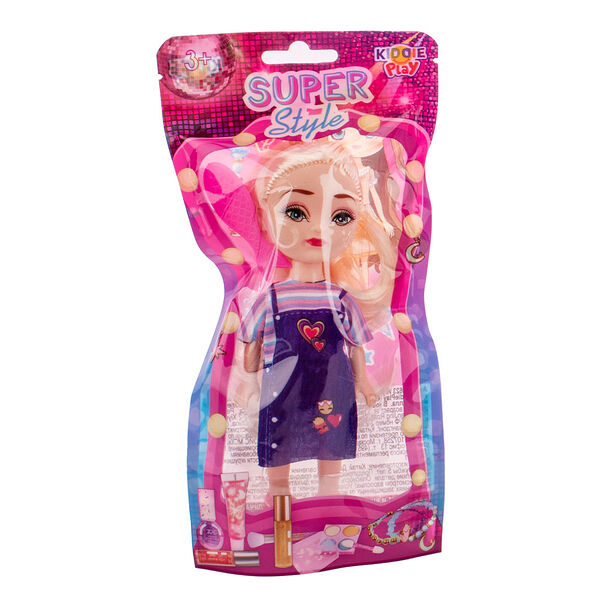 Игрушка KiddiePlay Кукла Super Style с аксессуаром, 15см 