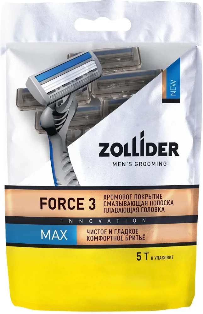 

Одноразовые станки Zollider Force 3 Max 5 шт.