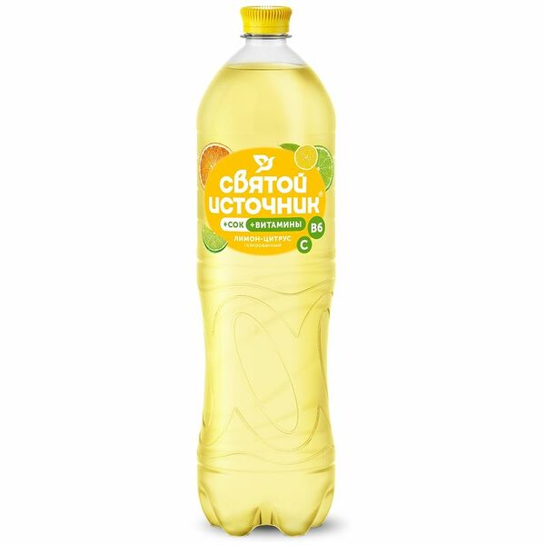 Напиток Святой Источник Вода+Сок лимон-цитрус 1,5л