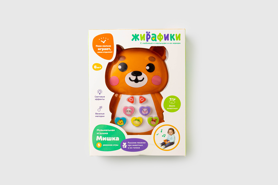 

Игрушка музыкальная, развивающая Мишка