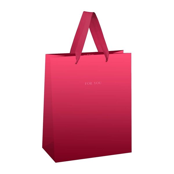 Пакет подарочный Meshu Duotone Magenta gradient 26х32х12 см матовая ламинация