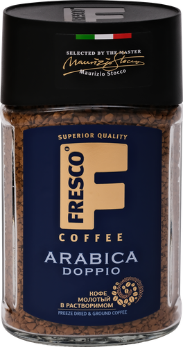 

Кофе растворимый Fresco Arabica Doppio с добавлением молотого 100 г