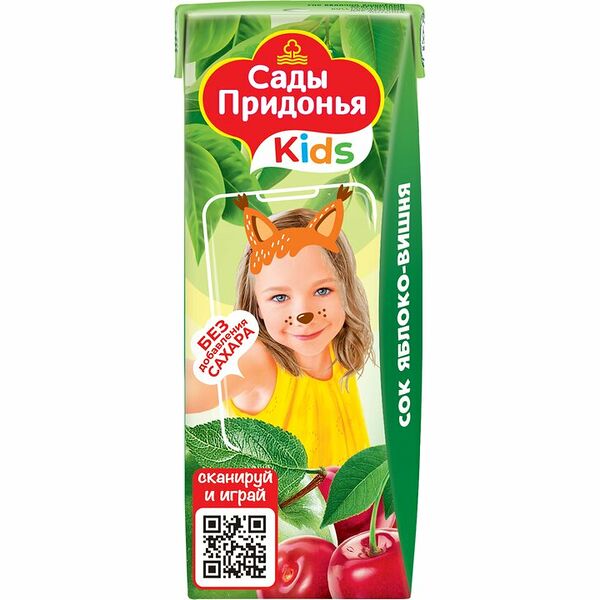 Сок Сады Придонья Яблоко-вишня без сахара 200 мл