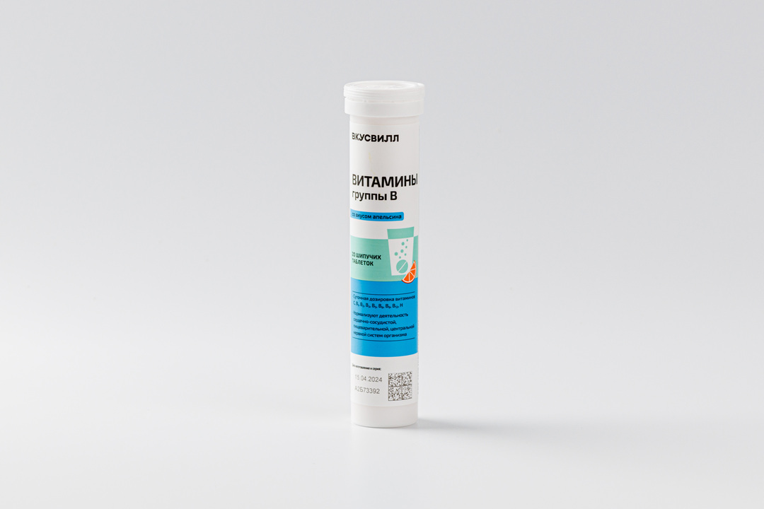 

Витамины группы B, таблетки шипучие со вкусом апельсина, 20 шт