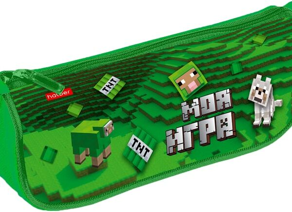Пенал Hatber Пиксель мягкий 20*9.5*5см