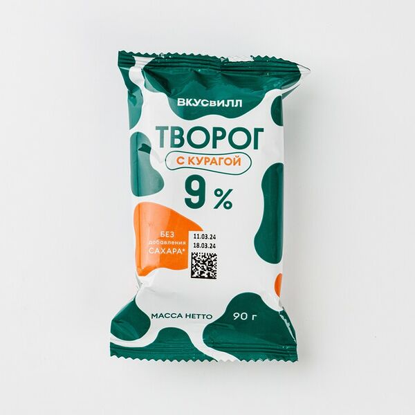 Творог с курагой (без добавления сахара) 9%