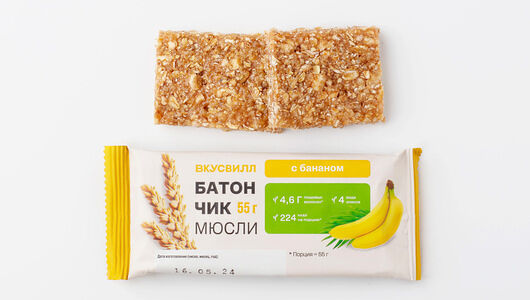 Батончик-мюсли с бананом