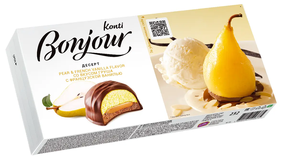 

Десерт Bonjour груша с французской ванилью 232 г