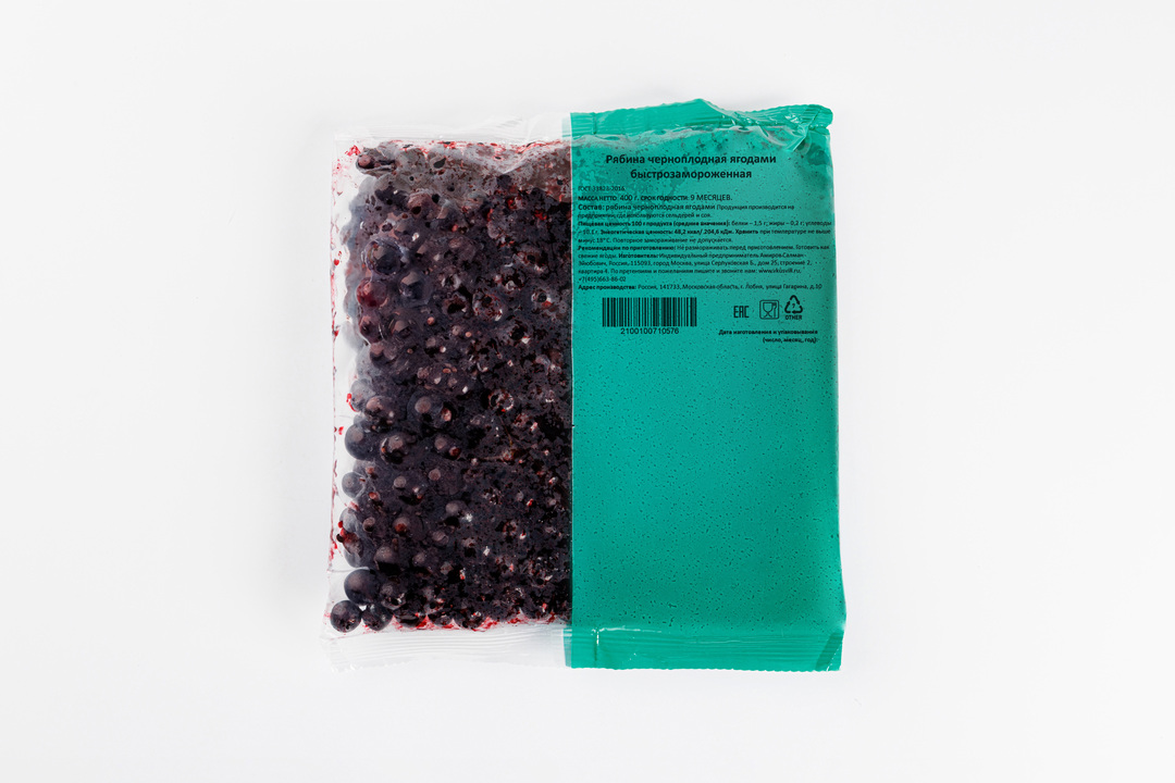 

Рябина черноплодная, быстрозам.(Продукт замороженный)
