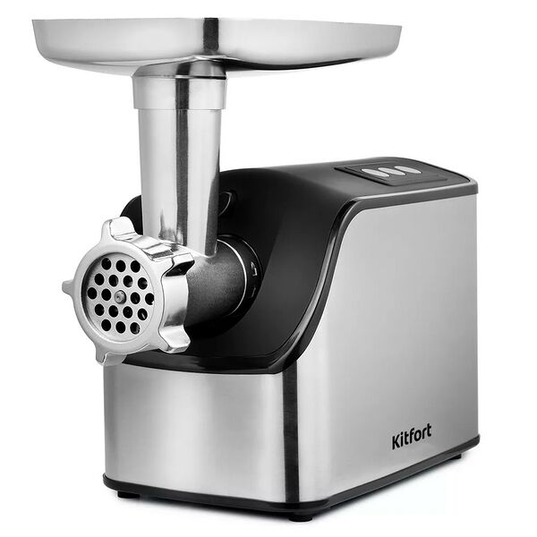Мясорубка Kitfort КТ-2103, 1800 Вт, 2,3кг/мин, 5 насадок, черный, стальной