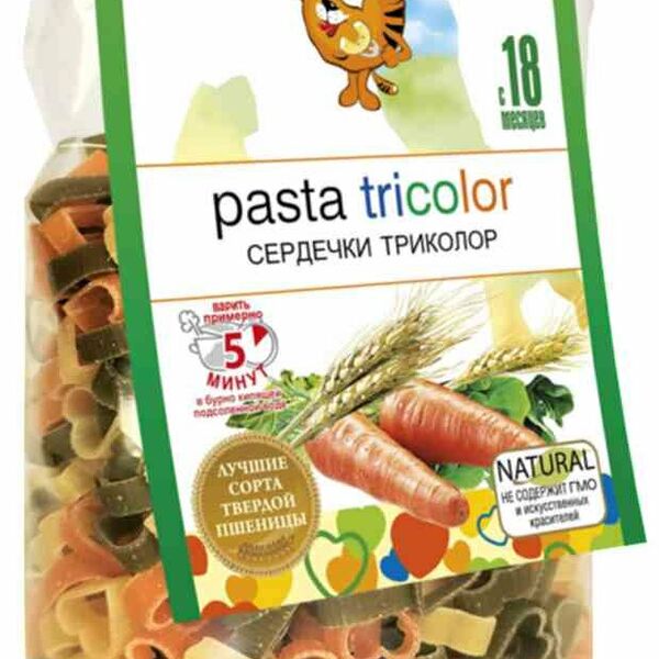Макаронные изделия сердечки триколор Pasta la Bella Baby