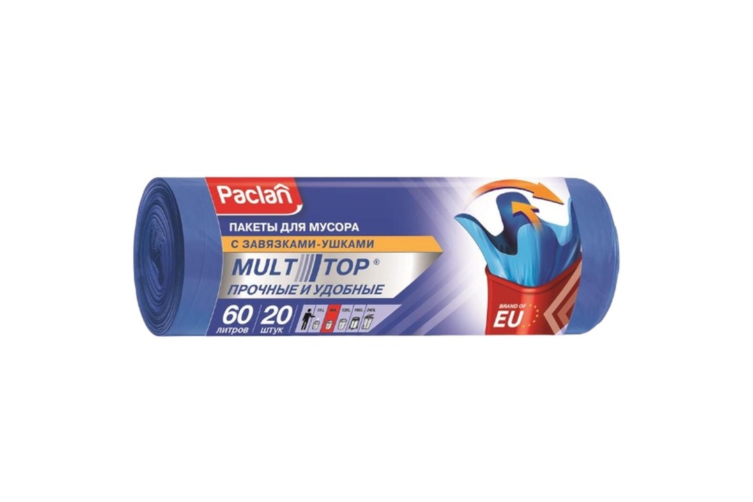 

Мешки для мусора Paclan multitop 60 л 20 шт.