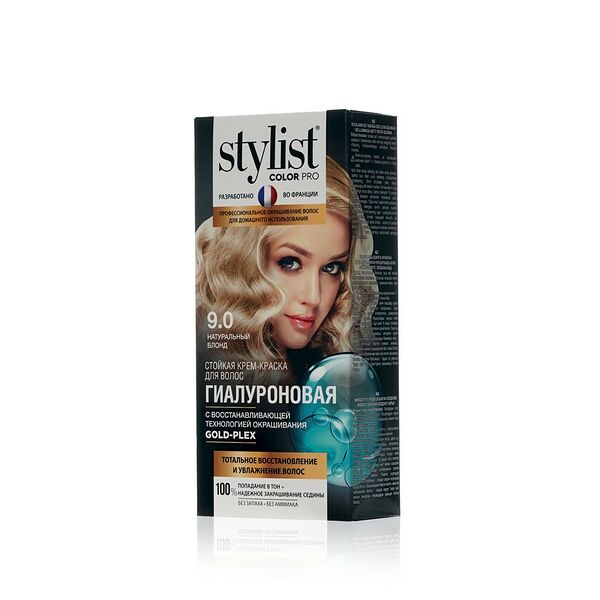 Крем-краска для волос STYLIST COLOR PRO Гиалуроновая, стойкая Натуральный блонд