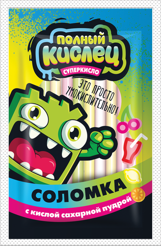 

Изделия кондитерские Полный кислец фруктовая соломка, 7г