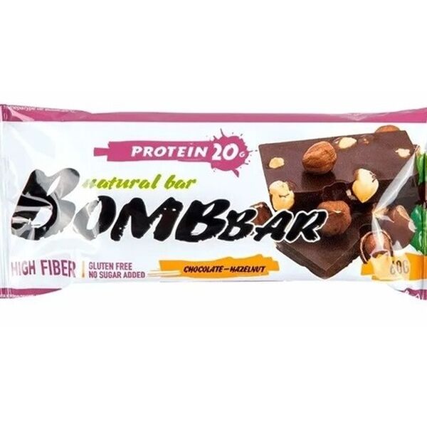 Батончик Bombbar Шоколад с фундуком  60 г