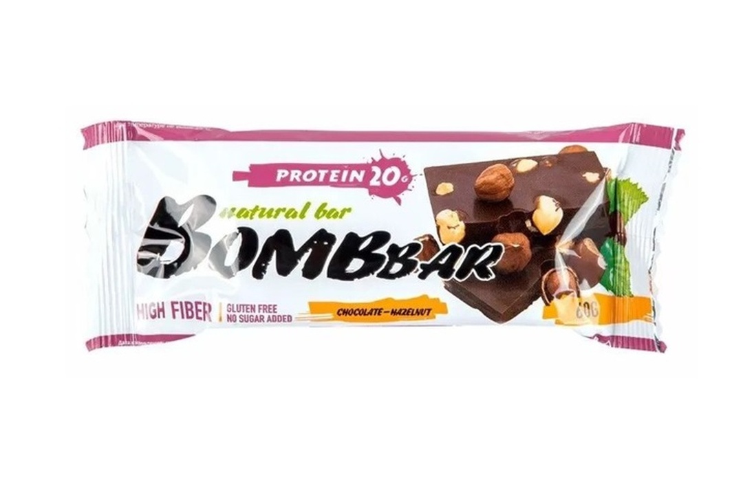 

Батончик протеиновый BombBar Шоколад с фундуком 60 г