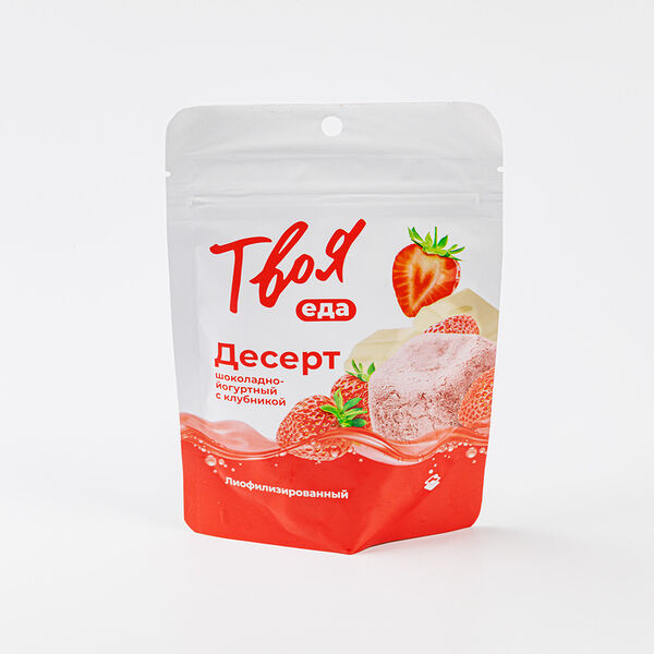 Десерт Твоя еда шоколадно-йогуртный с клубникой 20г