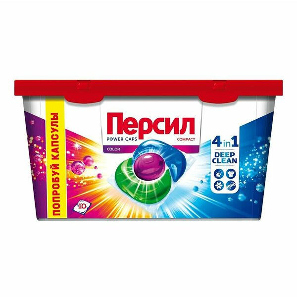 Капсулы для стирки Persil Power Caps Color 4 в 1 10 штук