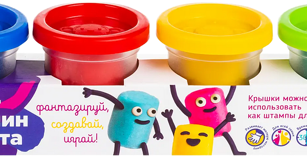 Тесто-пластилин Genio Kids 4 цвета