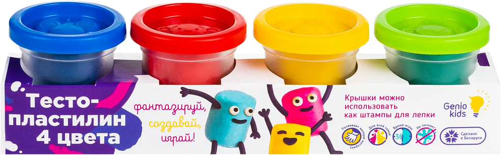 

Тесто-пластилин Genio Kids 4 цвета