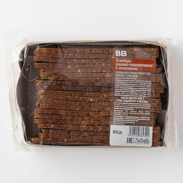 Хлебцы ржано-пшеничные ВкусВилл с семенами