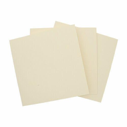 О23018-1 Открытка двойная слоновая кость с фактурой 'Лен' 16*16 3шт/упак