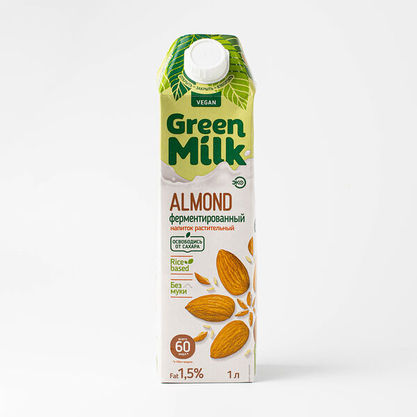 Напиток на рисовой основе Green Milk Миндаль 1 л