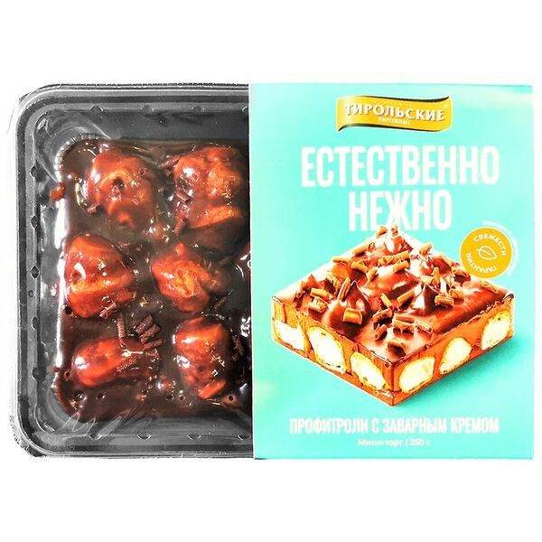 Пирожное Тирольские пироги профитроли с заварным кремом 275 г