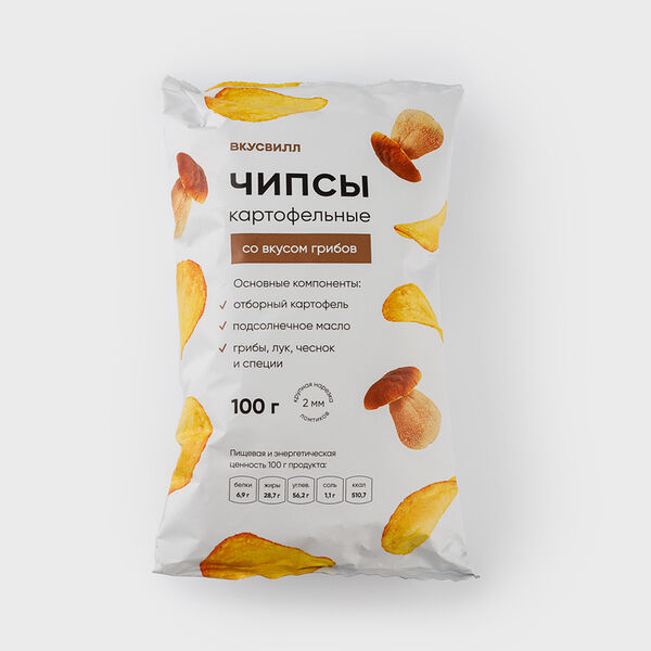 Чипсы картофельные со вкусом грибов