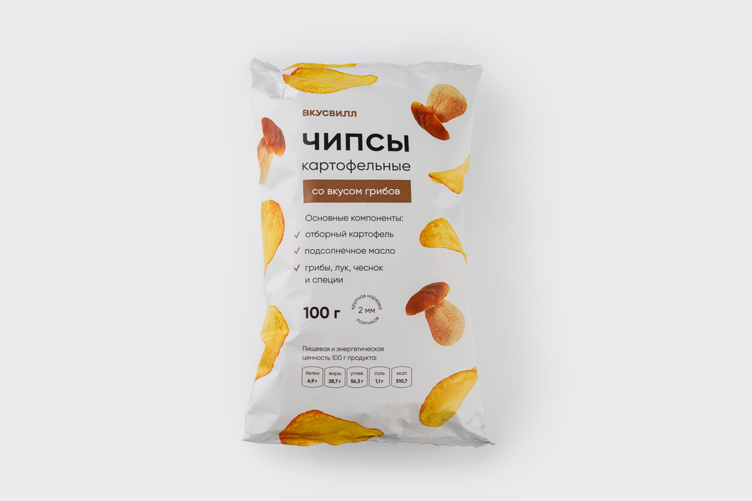 

Чипсы картофельные со вкусом грибов 100 г