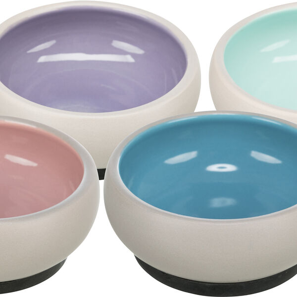 TRIXIE Миска, керамика/резиновая кромка, 300мл 11см 1шт в ассортименте