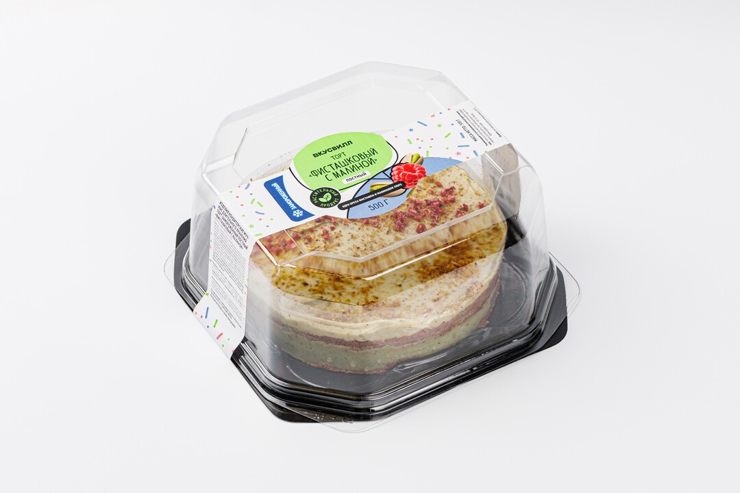 

Торт Фисташковый с малиной постный, продукт замороженный, 500 г