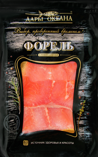 

Форель Дары Океана радужная слабосоленая ломтики 100 г