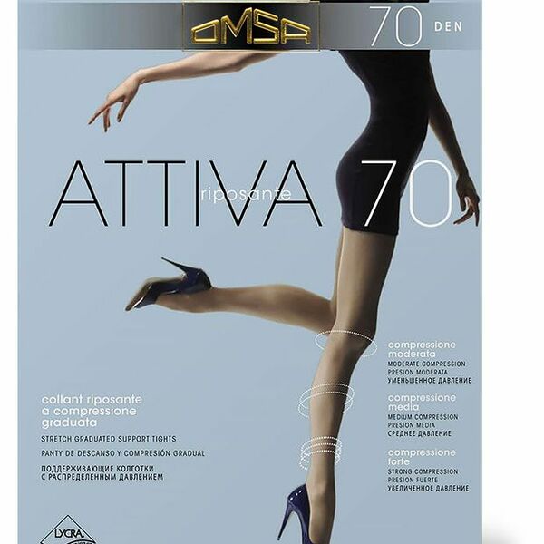 Колготки женские Omsa Attiva 70 den, nero 3