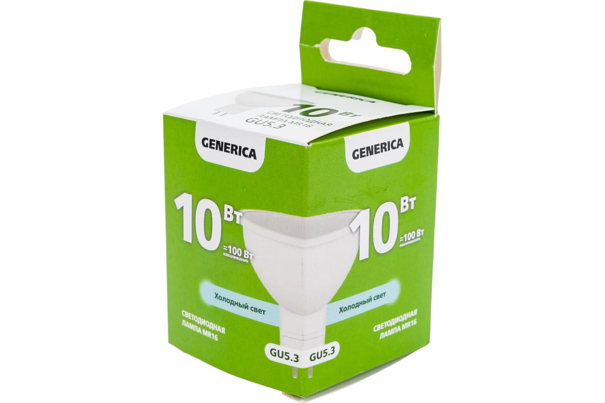 

Светодиодная лампа Generica MR16 софит 10Вт, 230В, 6500К, цоколь GU5.3 (Арт. LL-MR16-10-230-65-GU5-G)