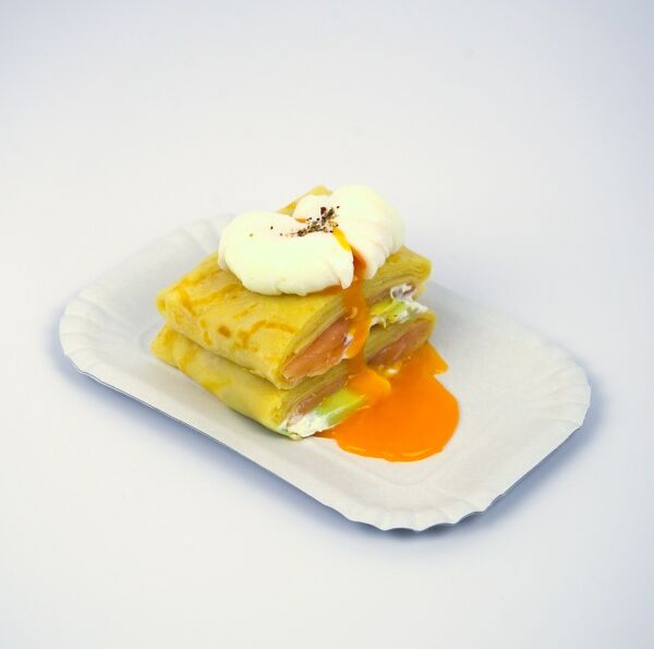 Блин Лосось с Яйцом Пашот