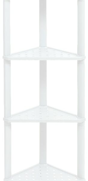 Полка Violet Vikea угловая подвесная 4-х ярусная белый