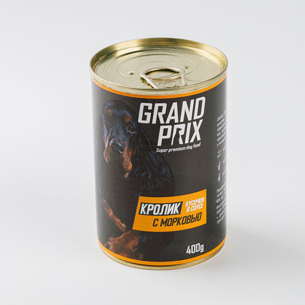 Корм для собак кусочки в соусе Grand Prix Кролик с морковью 400г
