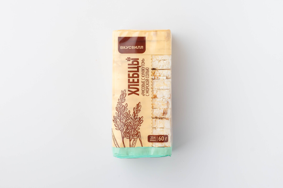

Хлебцы ВкусВилл Рисовые с кунжутом, с морской солью, 60г