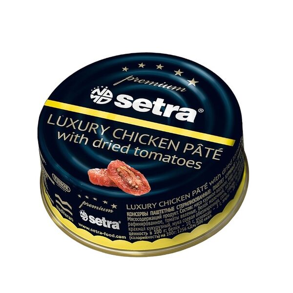 Паштет Setra куриный с вяленными томатами, 100г