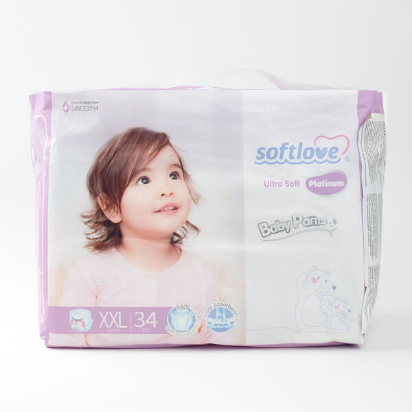 Подгузники-трусики Softlove Platinum XXL 15+кг 34шт._РП