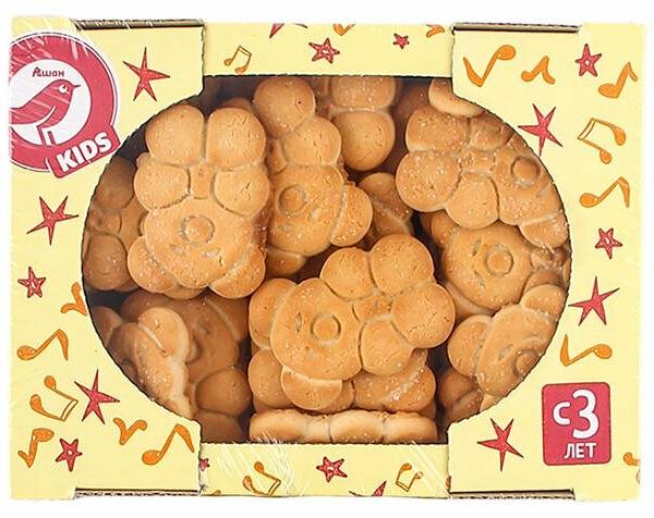 Печенье с сахаром АШАН Красная птица Мишуня