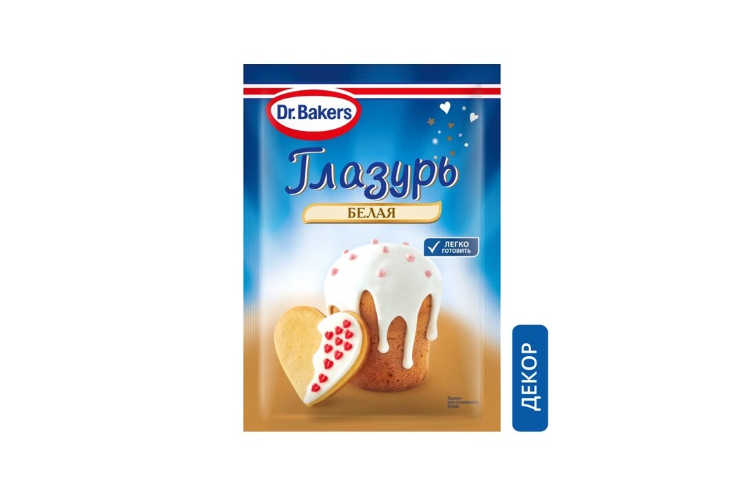 

Глазурь сахарная Dr.Bakers белая 90 г