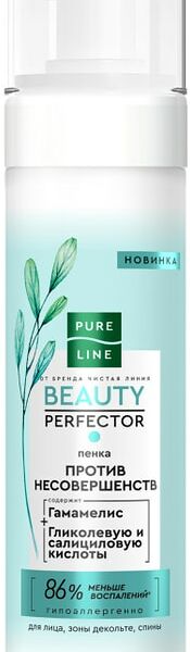 Пенка для лица Чистая Линия Pure line для зоны декольте и спины 190мл