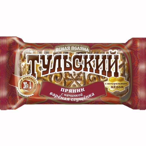 Пряник Ясная Поляна Тульский с начинкой варёная сгущёнка, 140 г