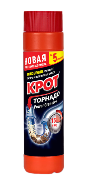 

Средство для прочистки труб Крот торнадо гранулы 500 г