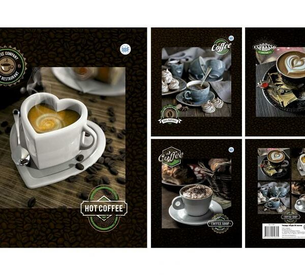 Тетрадь общая клетка 96л серия Кофе пауза №142-23